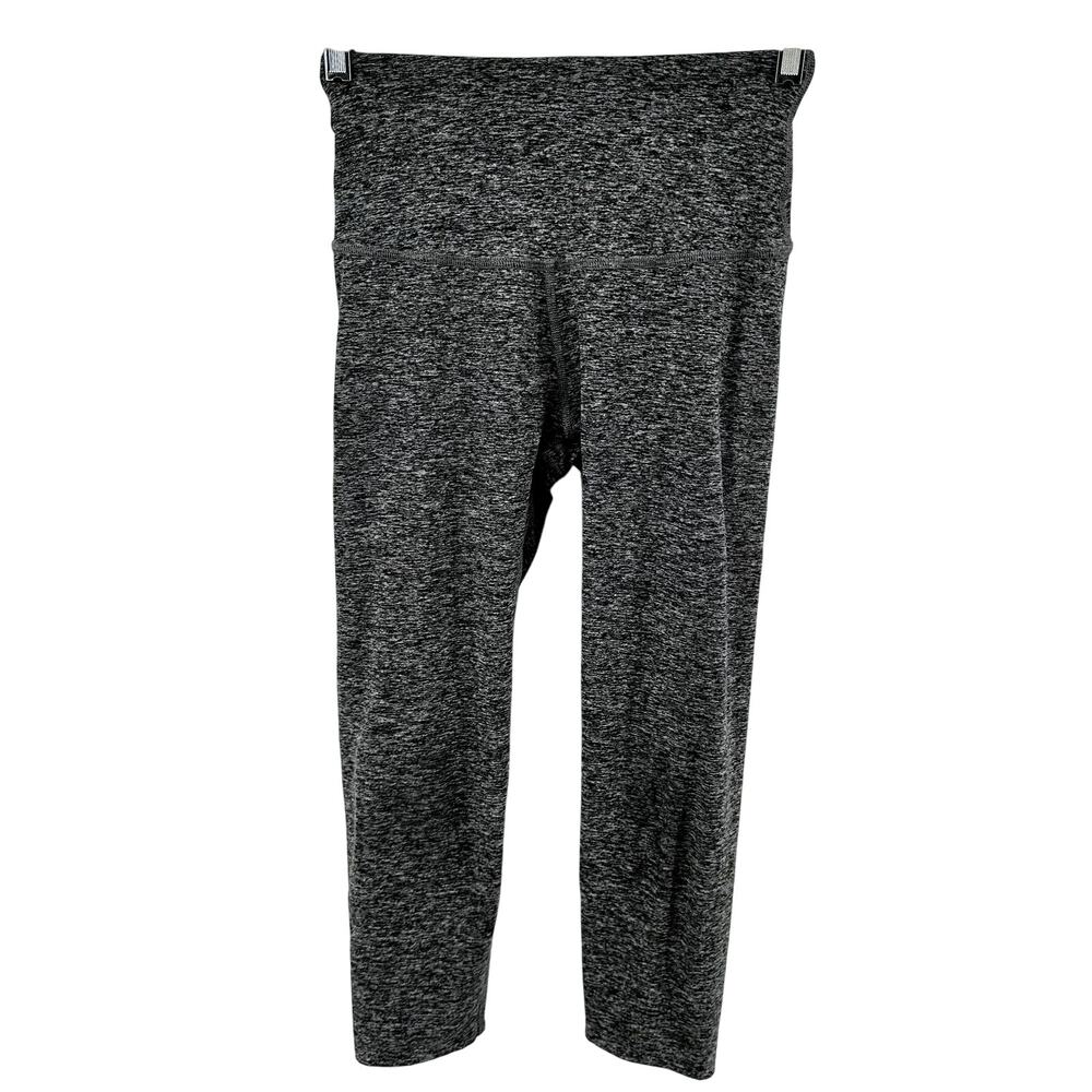 Beyond Yoga Spacedye Capri Leggings Pull On High Waist Stretchy Black Steel M